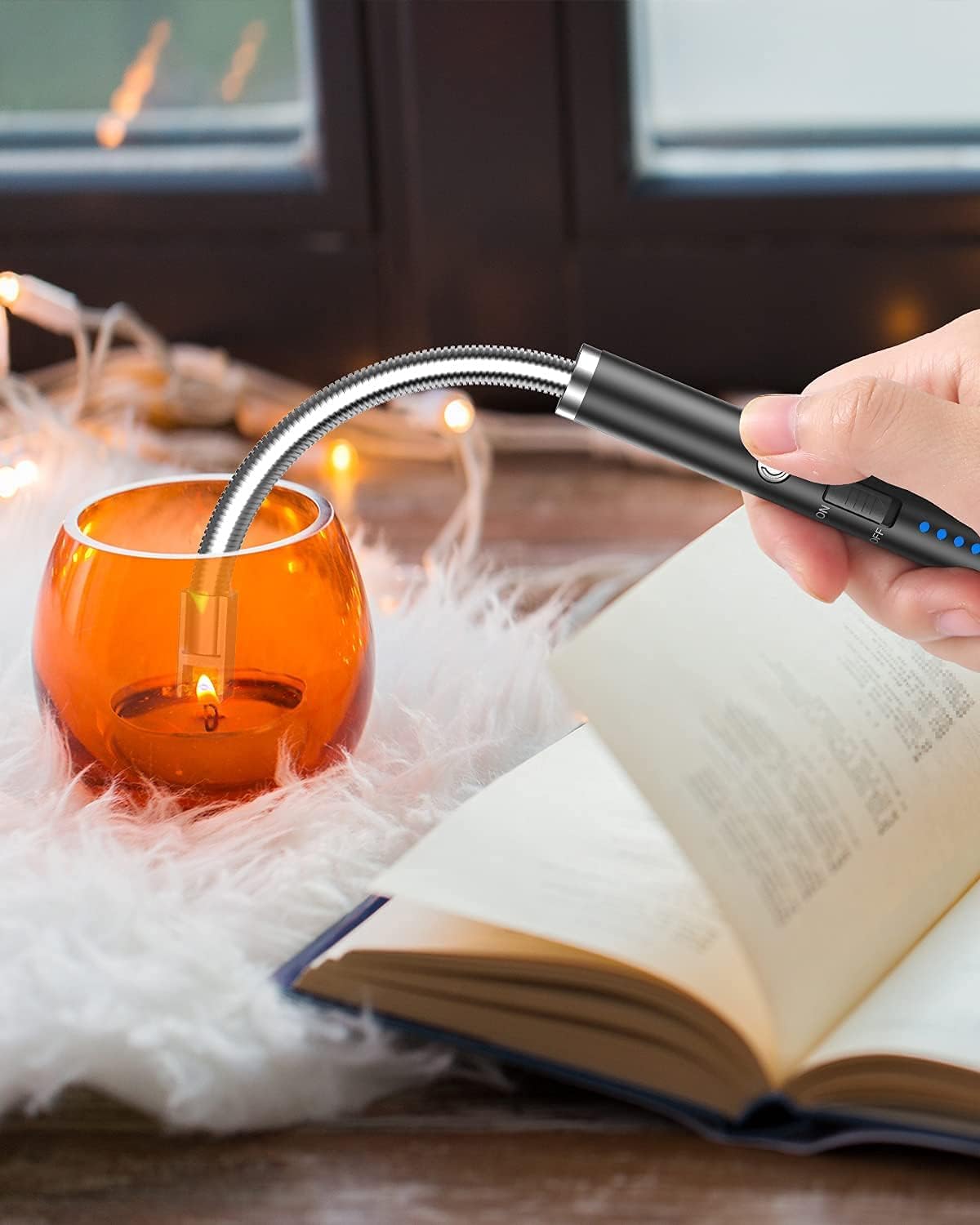 USB Rechargeable 360° Arc Lighter – Windproof Flexible Neck Electric Lighter