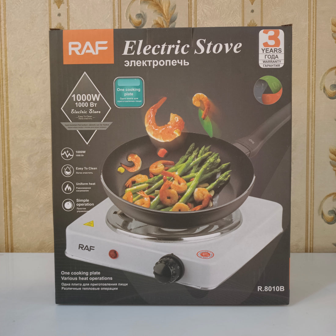 RAF Electric Stove for Kitchen for cooking | Heat up in just 2 mins | Easy to clean | 1000W | Automatict