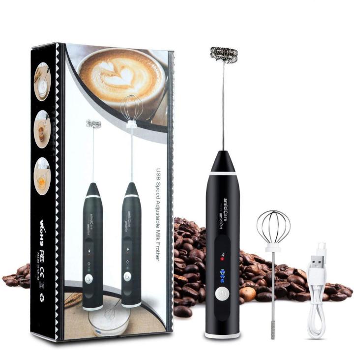 3 Modes USB Speed Adjustable Electric Milk Frothier Coffee and Egg Beater